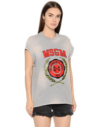 MSGM Printed Cotton Jersey Sweatshirt