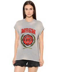 MSGM Printed Cotton Jersey Sweatshirt