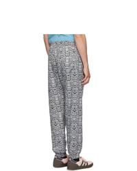 Noon Goons Black And White Snakeskin Track Pants