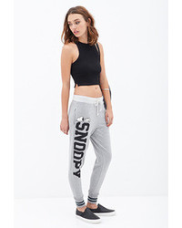 Forever 21 Heathered Snoopy Sweatpants