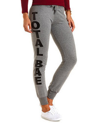 Charlotte Russe Total B Graphic Skinny Sweatpants