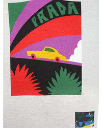 Prada Car Printed Cotton Blend Sweatshirt