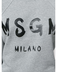MSGM Cropped Logo Print Sweatshirt
