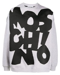 Moschino Cut Out Logo Crew Neck Sweatshirt