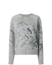 Burberry Doodle Print Cotton Blend Jersey Sweatshirt