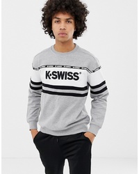 K-Swiss Fresno Panel Sweatshirt In Grey