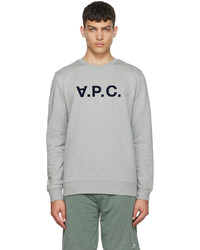 A.P.C. Gray Cotton Sweatshirt