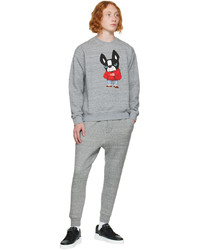 DSQUARED2 Gray Red Ciro Sweatshirt