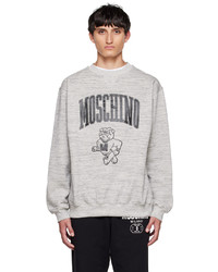 Moschino Gray Varsity Sweatshirt