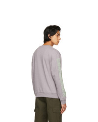 McQ Grey And Green Regular Pullover Sweatshirt