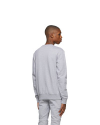 Balmain Grey And Multicolor Logo Sweatshirt