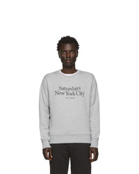 Saturdays Nyc Grey Bowery Miller Standard Sweatshirt