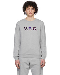 A.P.C. Grey Burgundy Vpc Sweatshirt