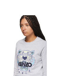 Kenzo Grey Classic Tiger Head Sweatshirt
