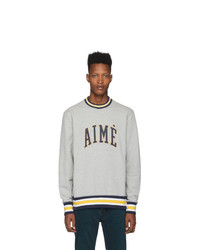 Aimé Leon Dore Grey Collegiate Crewneck Sweater