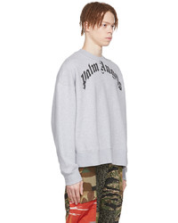 Palm Angels Grey Cotton Sweatshirt