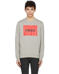 Hugo Grey Cotton Sweatshirt