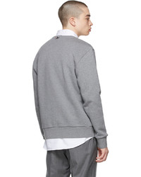 Thom Browne Grey Diagonal Stripe Sweatshirt