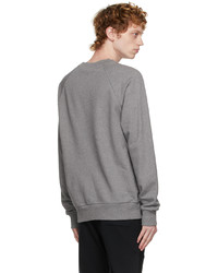 Balmain Grey French Terry Logo Sweatshirt