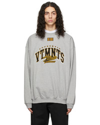 VTMNTS Grey Gold College Sweatshirt