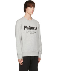 Alexander McQueen Grey Graffiti Sweatshirt