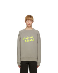 MAISON KITSUNÉ Grey Handwriting Sweatshirt