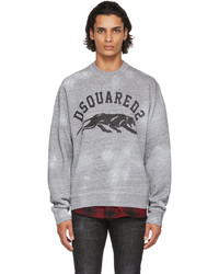 DSQUARED2 Grey Layered Logo Sweatshirt