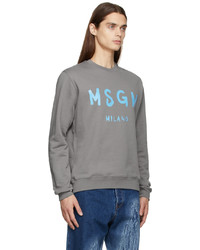 MSGM Grey Logo Sweatshirt