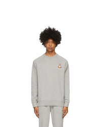 MAISON KITSUNÉ Grey Lotus Fox Sweatshirt