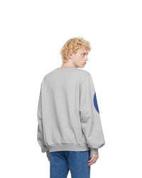 Gcds Grey Macro Logo Sweatshirt