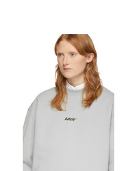 Ader Error Grey Oversized Logo Sweatshirt