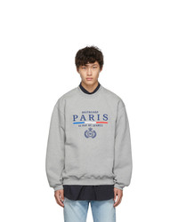 Balenciaga Grey Paris Flag Sweatshirt
