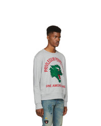 Gucci Grey Privilegium Perfectuum Tiger Sweatshirt
