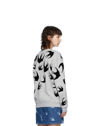 McQ Alexander McQueen Grey Swallows Sweatshirt