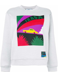 Prada Logo Car Print Sweatshirt