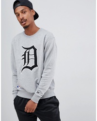 New Era Mlb Detroit Tigers Sweatshirt With Large In Grey