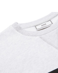 Ami Printed Cotton Jersey Sweatshirt