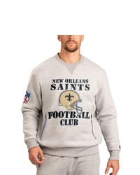 STARTE R Gray New Orleans Saints Locker Room Throwback End Zone Pullover Sweatshirt