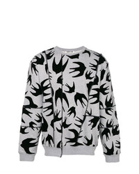 McQ Alexander McQueen Swallow Print Panelled Sweatshirt