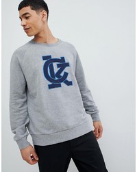 Calvin Klein Sweatshirt With Applique Logo Grey