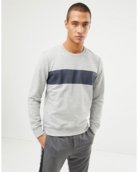Selected Homme Sweatshirt With Panel Stripe