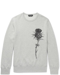 Alexander McQueen Thistle Print Loopback Cotton Jersey Sweatshirt