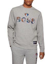 BOSS X Nba Windmill 2 New York Knicks Graphic Crewneck Sweatshirt