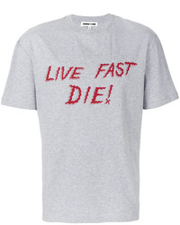 McQ Alexander Ueen Live Fast Die Print T Shirt