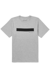 Saturdays Nyc Bar Printed Mlange Cotton Jersey T Shirt