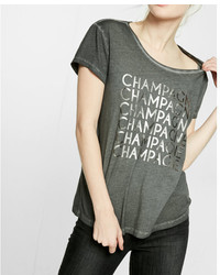 Express Boxy Champagne Graphic Tee