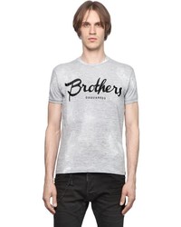 DSQUARED2 Brothers Cotton Blend Jersey T Shirt