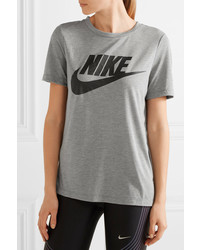 Nike Essential Printed Stretch Jersey T Shirt Gray