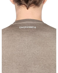 DSQUARED2 Freud Print Washed Cotton Jersey T Shirt