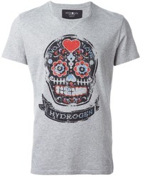 Hydrogen Skull Print T Shirt